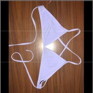 Lavender Jolyn Triangle Top cross back size large